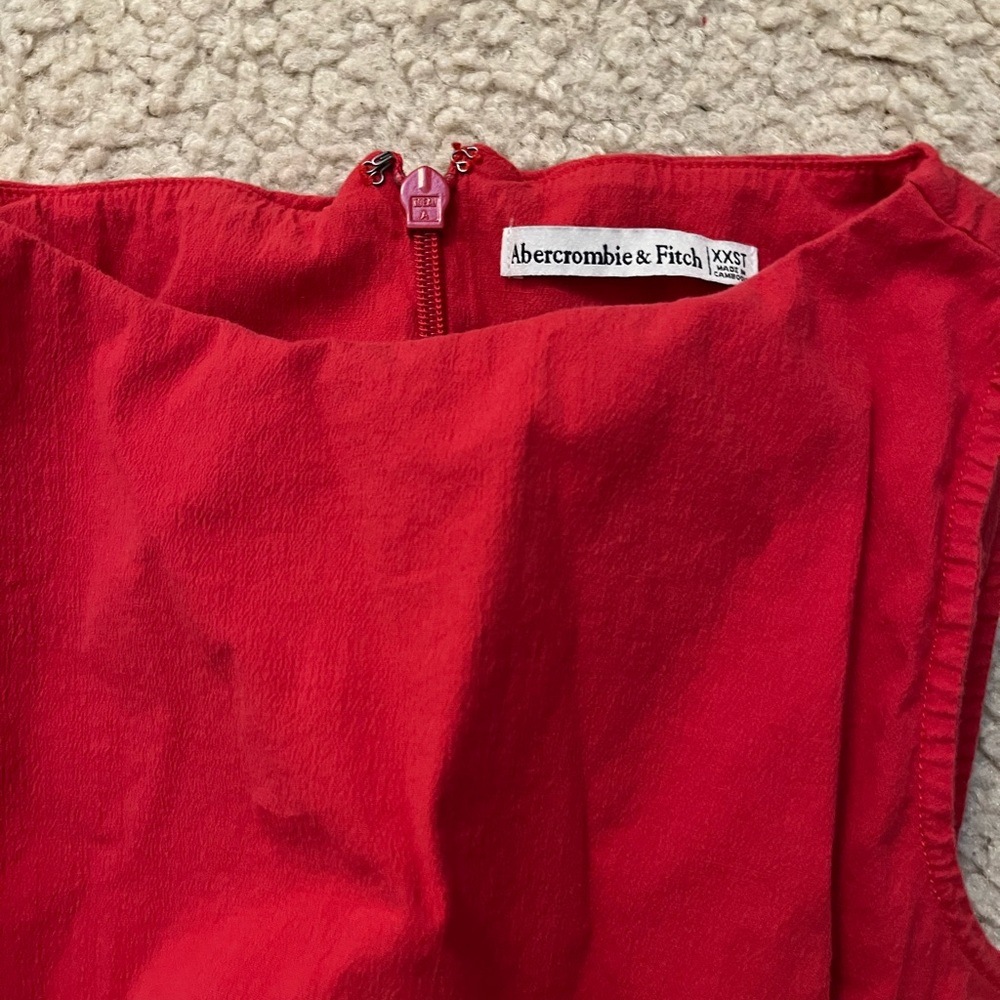 Abercrombie Fitch Elegant Red Sleeveless Cutout Dress XXS NWOT - Picture 4 of 12